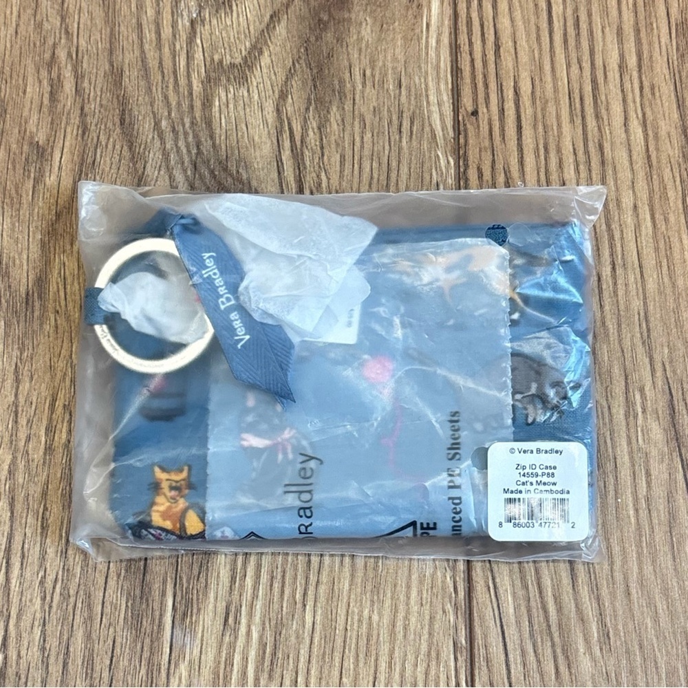 NWT Vera Bradley Cats Meow Zip ID Case - Picture 5 of 5